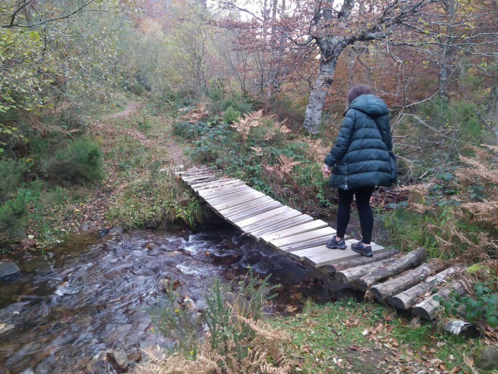 Cruzamos el puente de madera para acercarnos mas a la cascada
